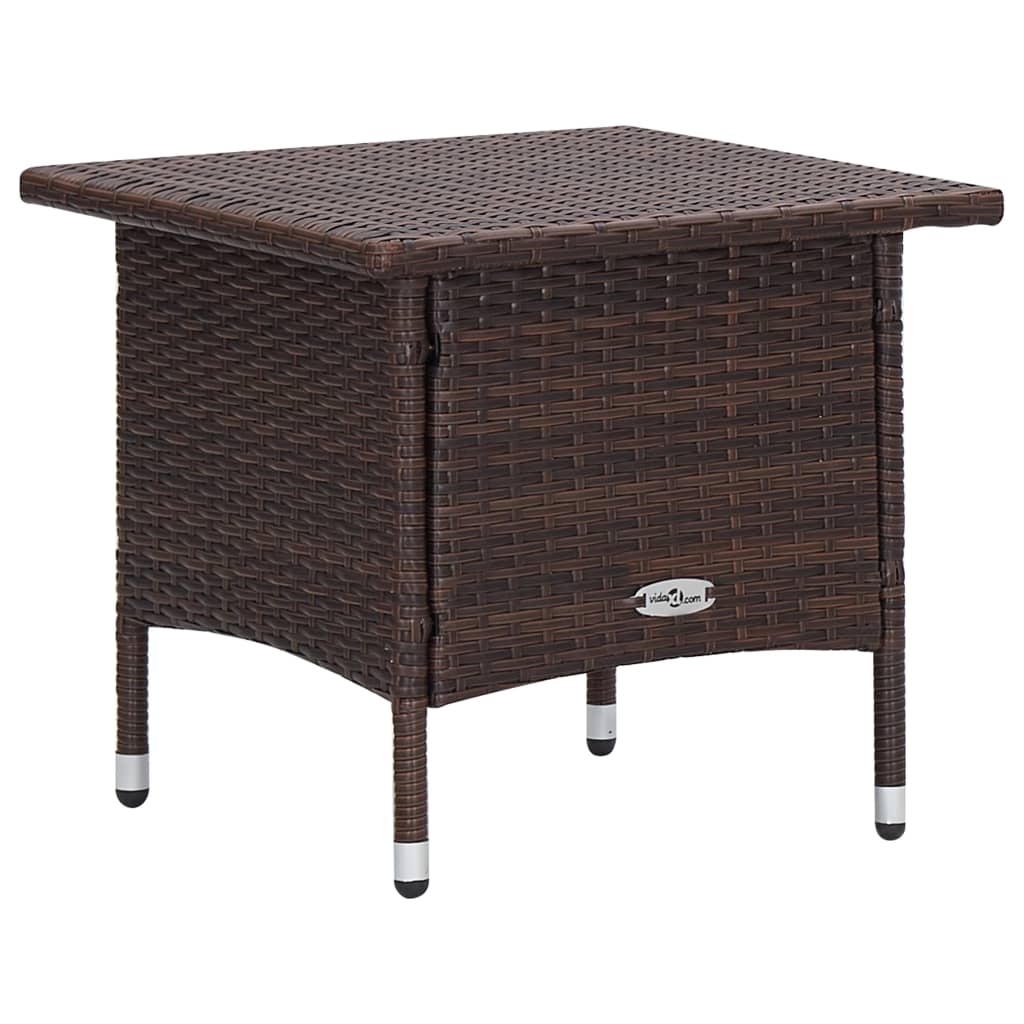 3-delige Loungeset met kussens poly rattan bruin is nu te koop bij PeponiXL, paradijselijk wonen!