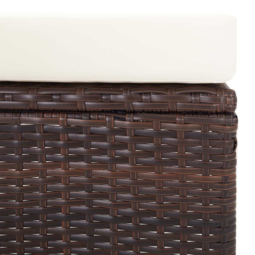 3-delige Loungeset met kussens poly rattan bruin is nu te koop bij PeponiXL, paradijselijk wonen!