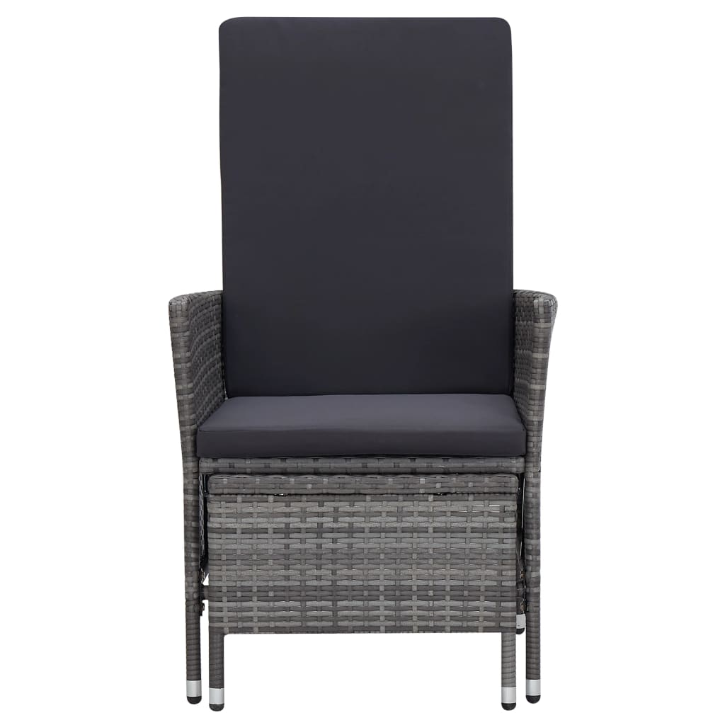 3-delige Loungeset met kussens poly rattan grijs is nu te koop bij PeponiXL, paradijselijk wonen!