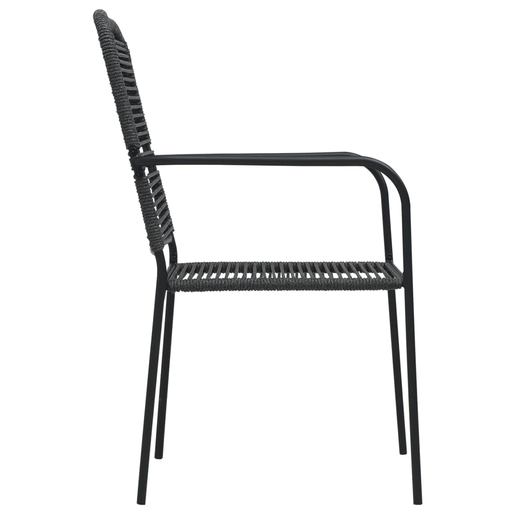 9-delige Tuinset katoenen touw en staal zwart is nu te koop bij PeponiXL, paradijselijk wonen!