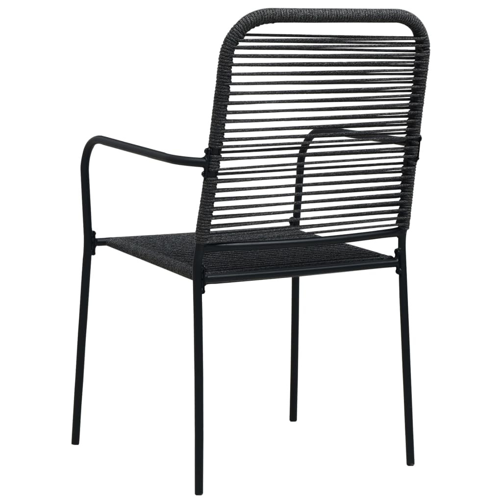 9-delige Tuinset katoenen touw en staal zwart is nu te koop bij PeponiXL, paradijselijk wonen!