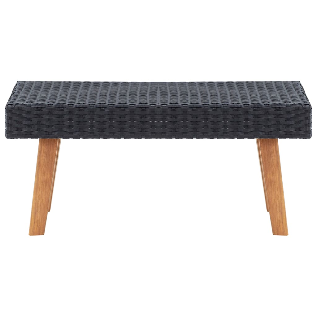 2-delige Loungeset met kussens poly rattan zwart is nu te koop bij PeponiXL, paradijselijk wonen!