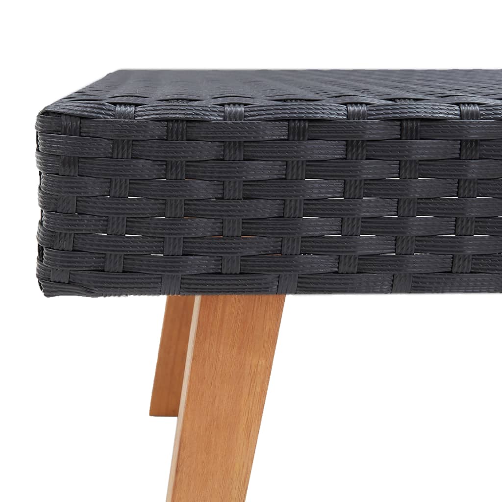 2-delige Loungeset met kussens poly rattan zwart is nu te koop bij PeponiXL, paradijselijk wonen!
