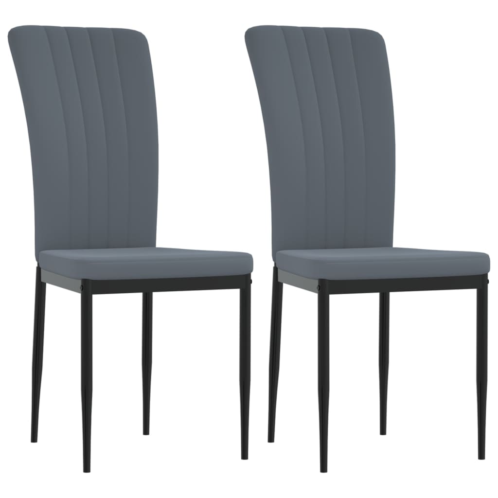 Eetkamerstoelen 2 st fluweel donkergrijs is nu te koop bij PeponiXL, paradijselijk wonen!