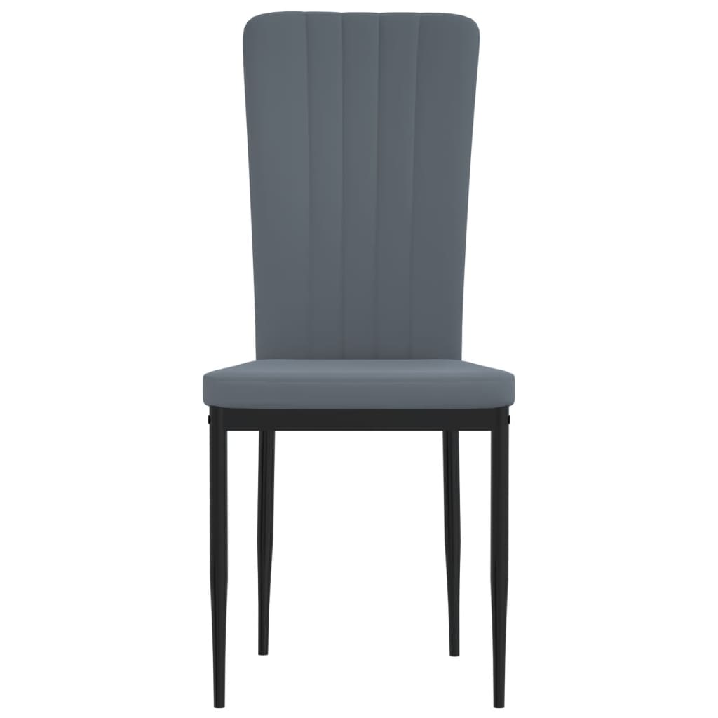 Eetkamerstoelen 2 st fluweel donkergrijs is nu te koop bij PeponiXL, paradijselijk wonen!