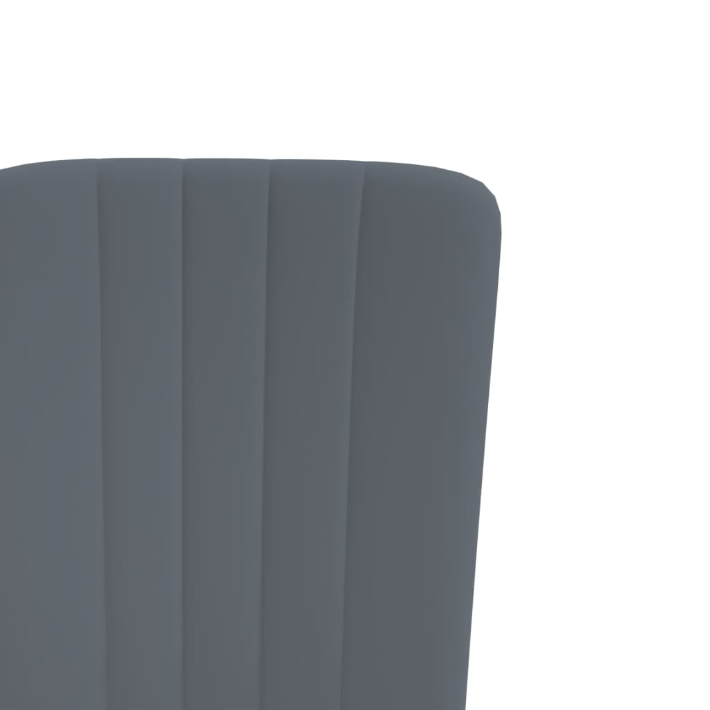 Eetkamerstoelen 2 st fluweel donkergrijs is nu te koop bij PeponiXL, paradijselijk wonen!