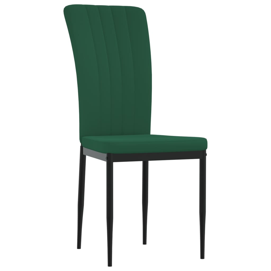 Eetkamerstoelen 2 st fluweel donkergroen is nu te koop bij PeponiXL, paradijselijk wonen!