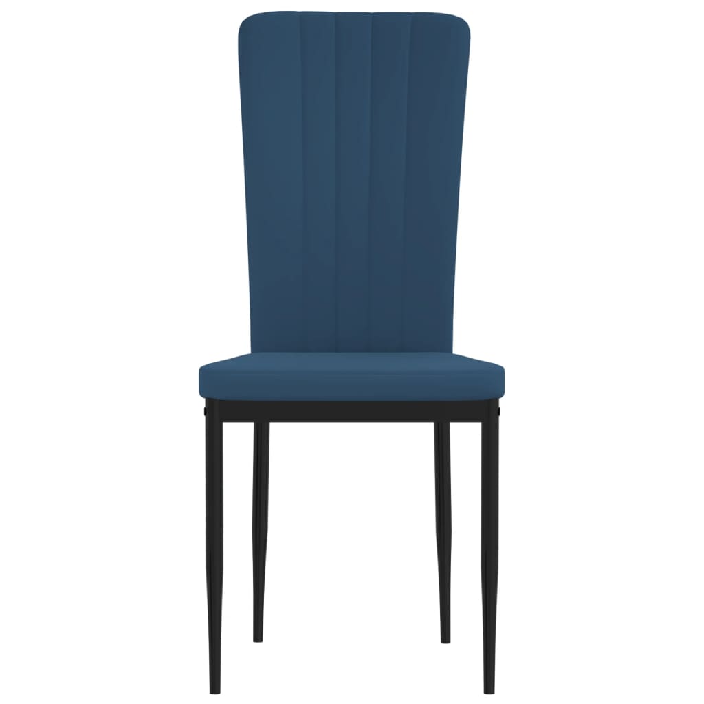 Eetkamerstoelen 4 st fluweel blauw is nu te koop bij PeponiXL, paradijselijk wonen!
