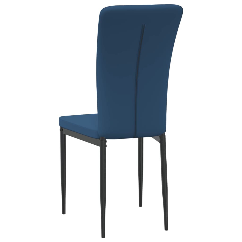 Eetkamerstoelen 4 st fluweel blauw is nu te koop bij PeponiXL, paradijselijk wonen!