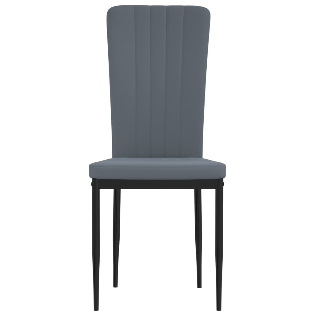 Eetkamerstoelen 4 st fluweel donkergrijs is nu te koop bij PeponiXL, paradijselijk wonen!