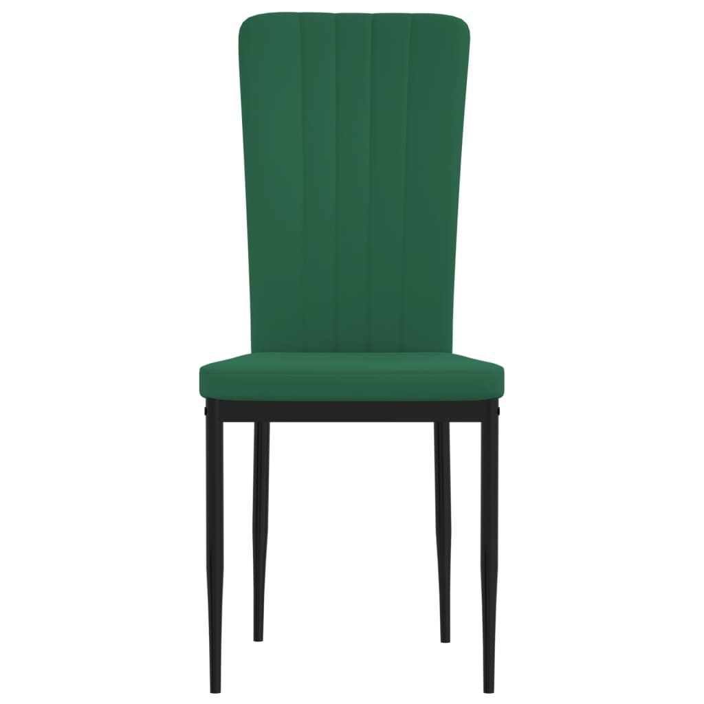 Eetkamerstoelen 4 st fluweel donkergroen is nu te koop bij PeponiXL, paradijselijk wonen!