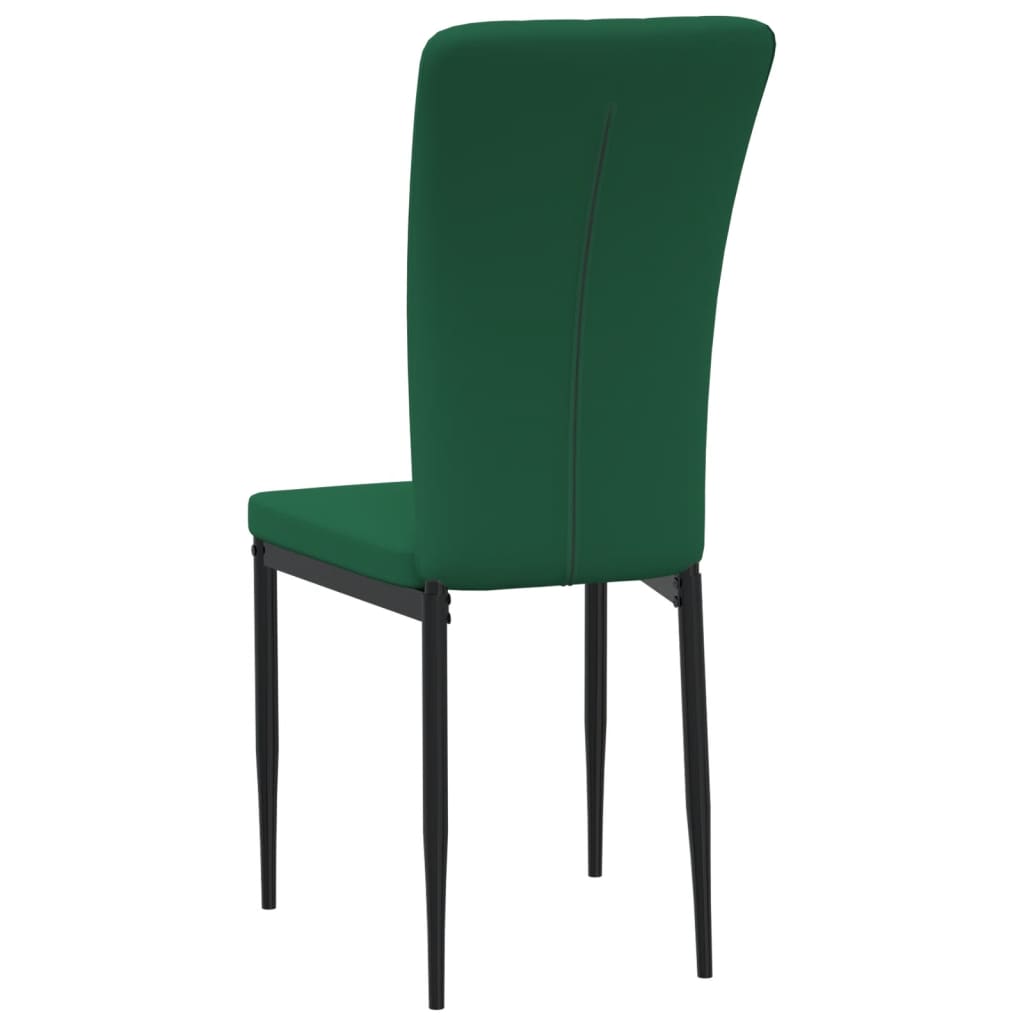 Eetkamerstoelen 4 st fluweel donkergroen is nu te koop bij PeponiXL, paradijselijk wonen!