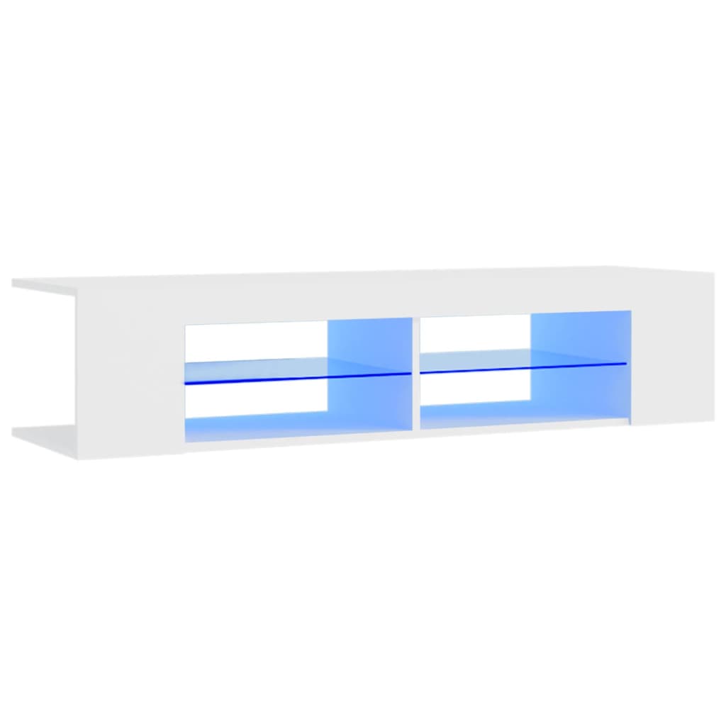 Tv-meubel met LED-verlichting 135x39x30 cm wit is nu te koop bij PeponiXL, paradijselijk wonen!