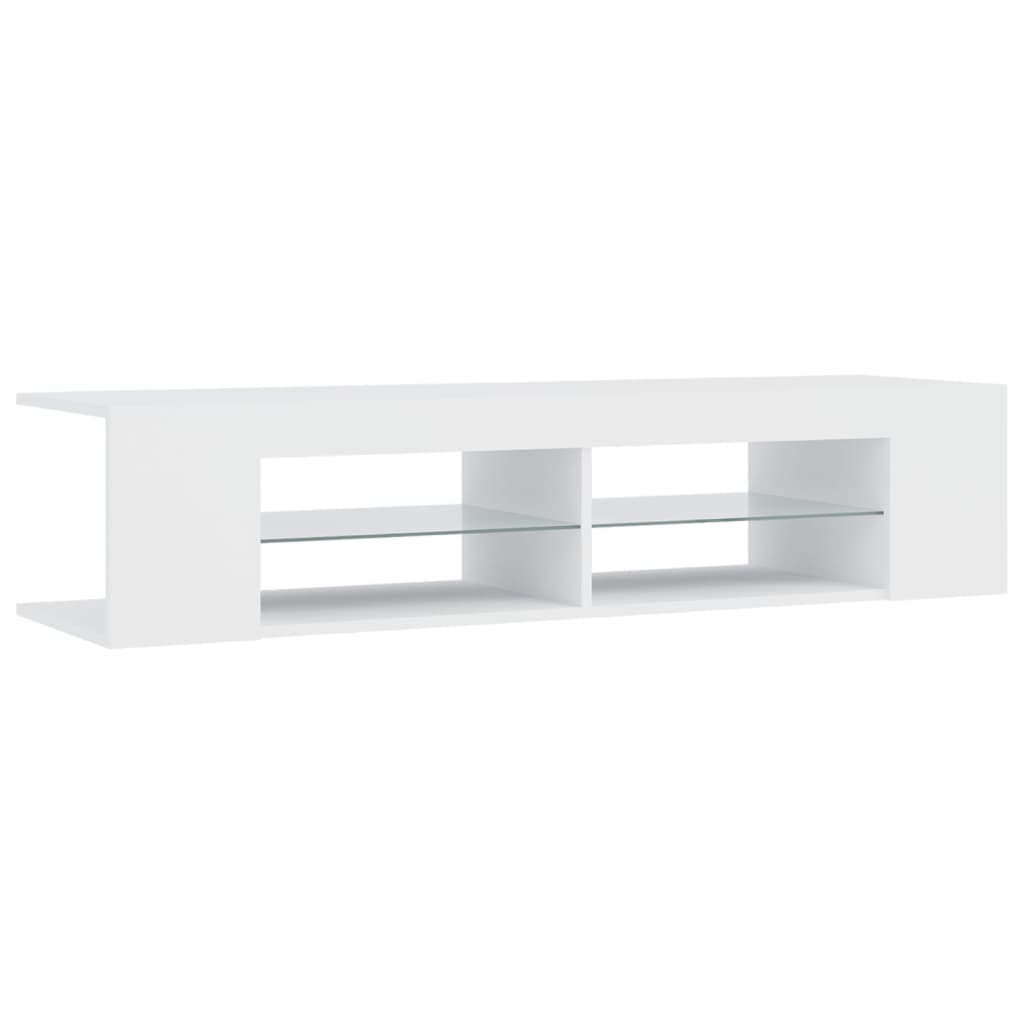 Tv-meubel met LED-verlichting 135x39x30 cm wit is nu te koop bij PeponiXL, paradijselijk wonen!