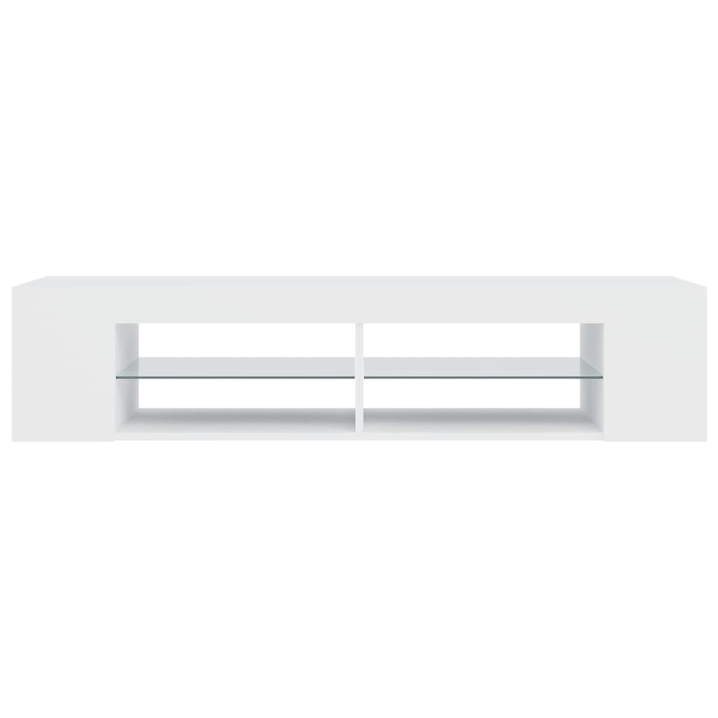 Tv-meubel met LED-verlichting 135x39x30 cm wit is nu te koop bij PeponiXL, paradijselijk wonen!