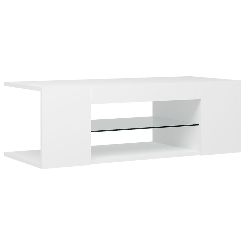 Tv-meubel met LED-verlichting 90x39x30 cm wit is nu te koop bij PeponiXL, paradijselijk wonen!