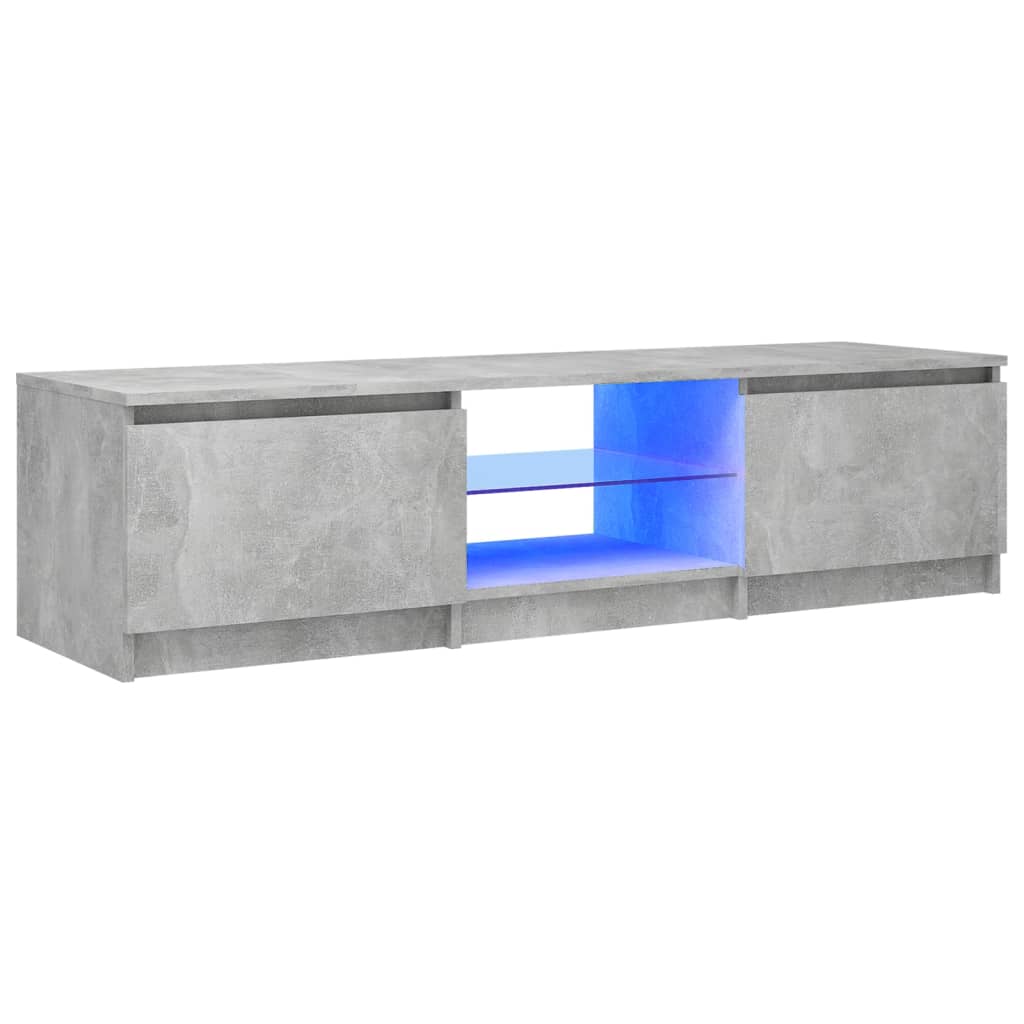 Tv-meubel met LED-verlichting 140x40x36 cm betongrijs is nu te koop bij PeponiXL, paradijselijk wonen!
