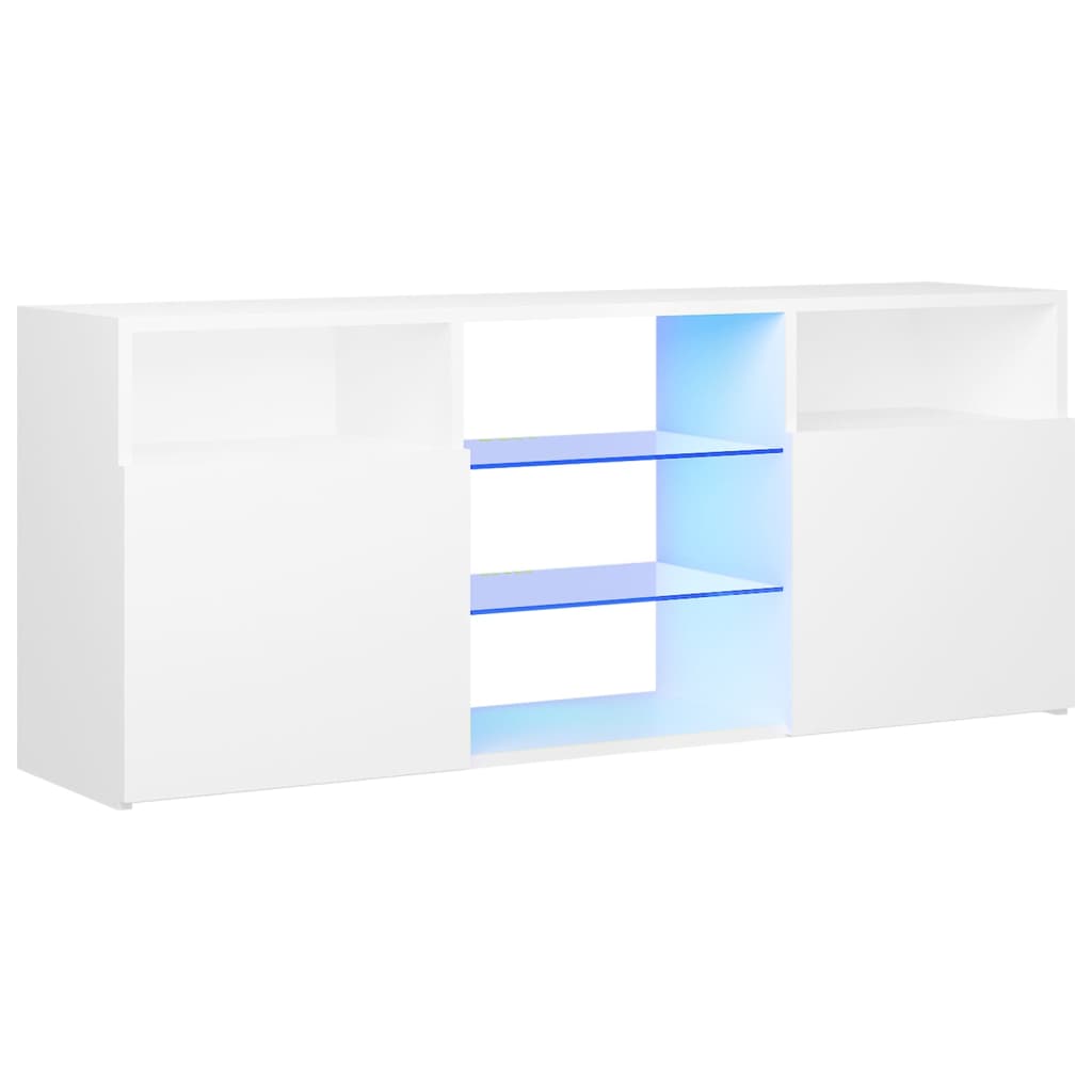 Tv-meubel met LED-verlichting 120x30x50 cm wit is nu te koop bij PeponiXL, paradijselijk wonen!