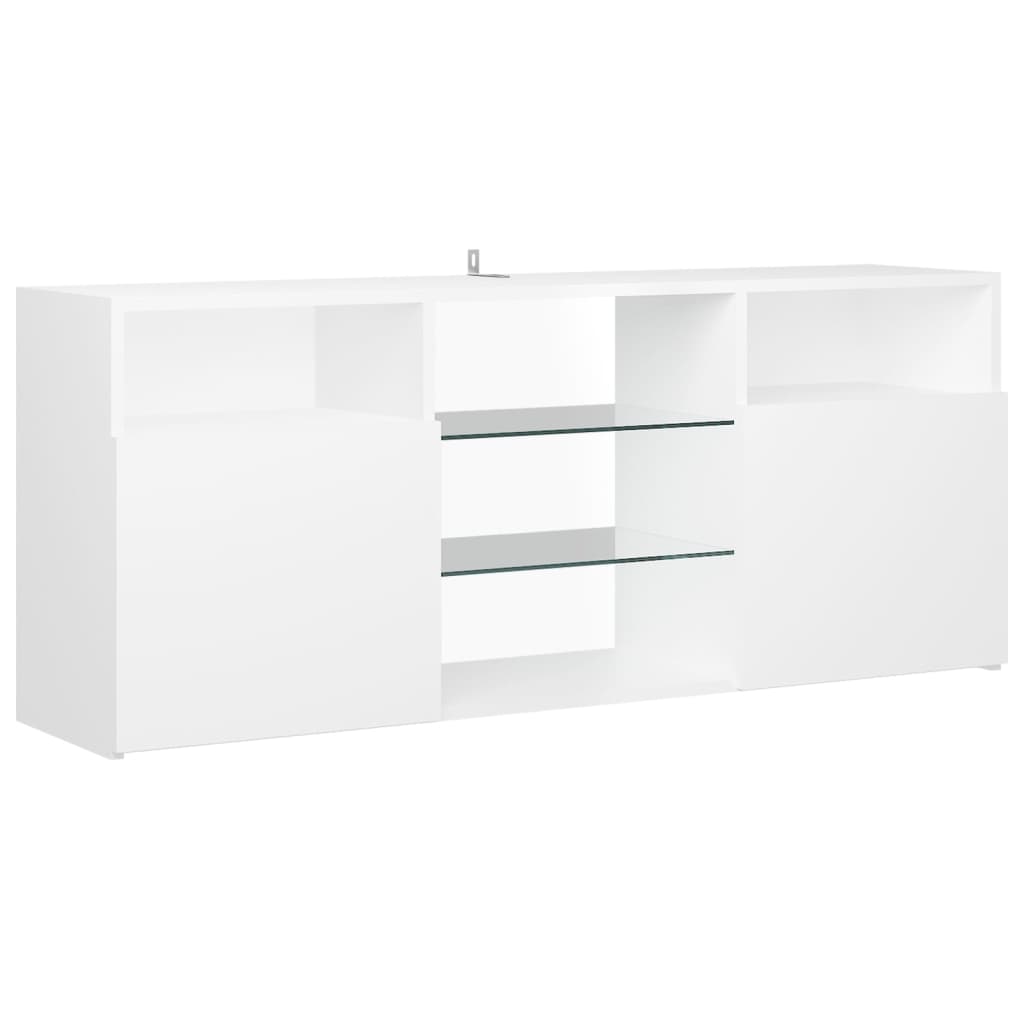 Tv-meubel met LED-verlichting 120x30x50 cm wit is nu te koop bij PeponiXL, paradijselijk wonen!