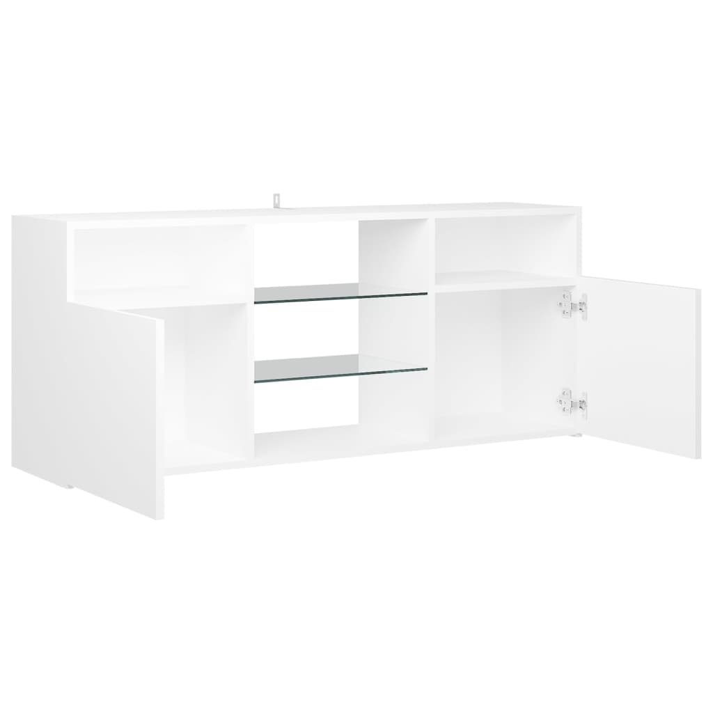 Tv-meubel met LED-verlichting 120x30x50 cm wit is nu te koop bij PeponiXL, paradijselijk wonen!
