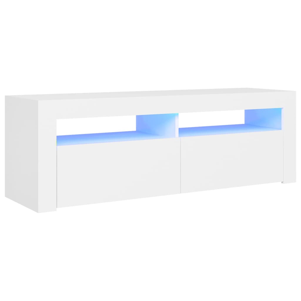 Tv-meubel met LED-verlichting 120x35x40 cm wit is nu te koop bij PeponiXL, paradijselijk wonen!