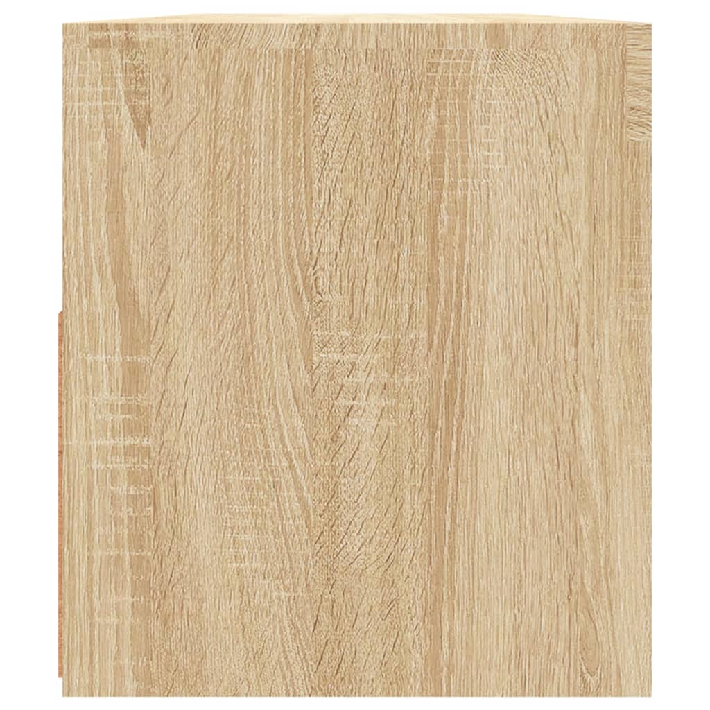 Tv-meubel met LED-verlichting 90x35x40 cm sonoma eikenkleurig is nu te koop bij PeponiXL, paradijselijk wonen!