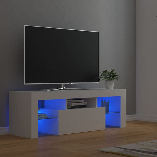 Tv-meubel met LED-verlichting 120x35x40 cm wit is nu te koop bij PeponiXL, paradijselijk wonen!