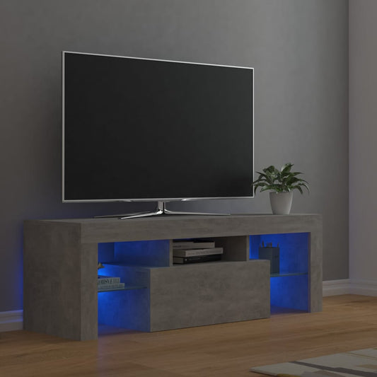 Tv-meubel met LED-verlichting 120x35x40 cm betongrijs is nu te koop bij PeponiXL, paradijselijk wonen!