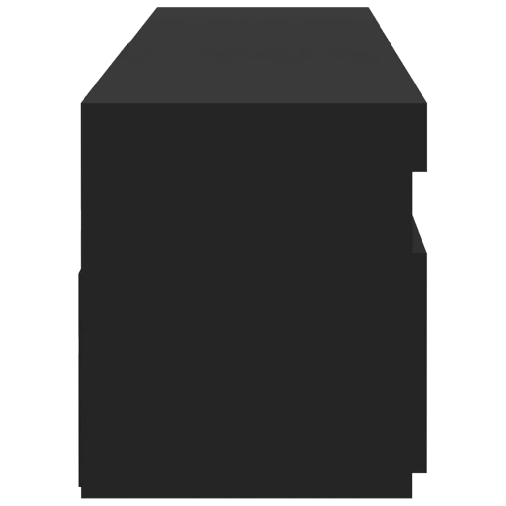 Tv-meubelen 2 st met LED-verlichting 75x35x40 cm zwart is nu te koop bij PeponiXL, paradijselijk wonen!