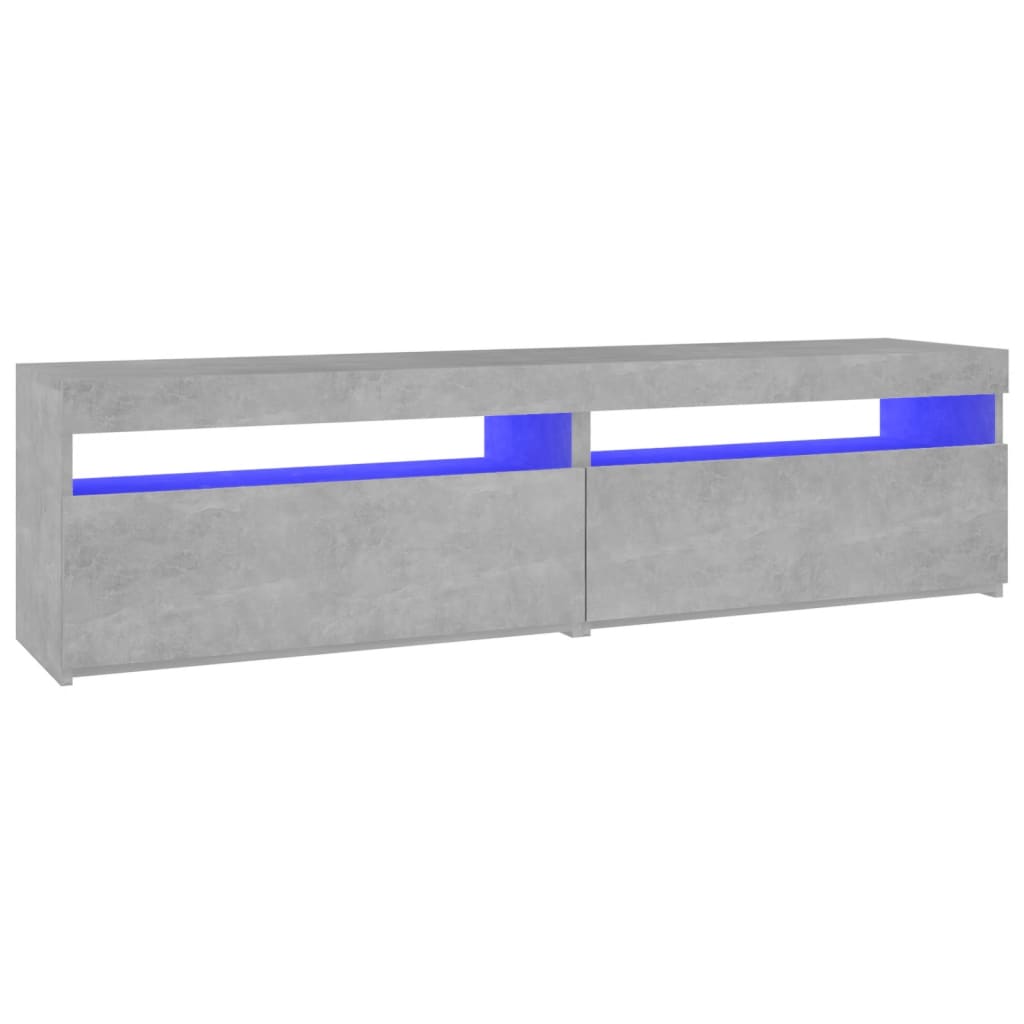 Tv-meubelen 2 st met LED-verlichting 75x35x40 cm betongrijs is nu te koop bij PeponiXL, paradijselijk wonen!