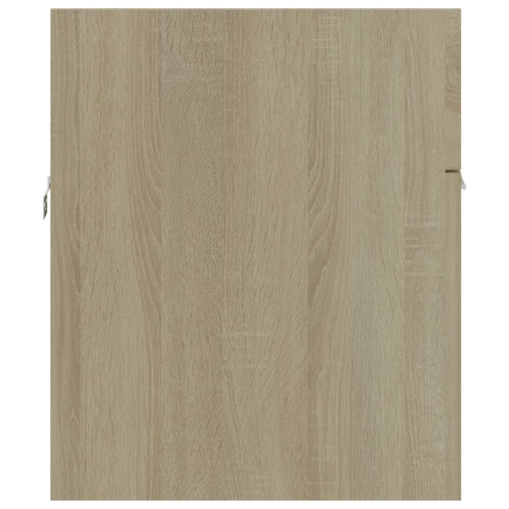 Wastafelkast 90x38,5x46 cm bewerkt hout sonoma eikenkleurig is nu te koop bij PeponiXL, paradijselijk wonen!