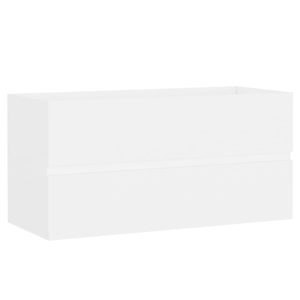 Wastafelkast 90x38,5x45 cm bewerkt hout wit is nu te koop bij PeponiXL, paradijselijk wonen!