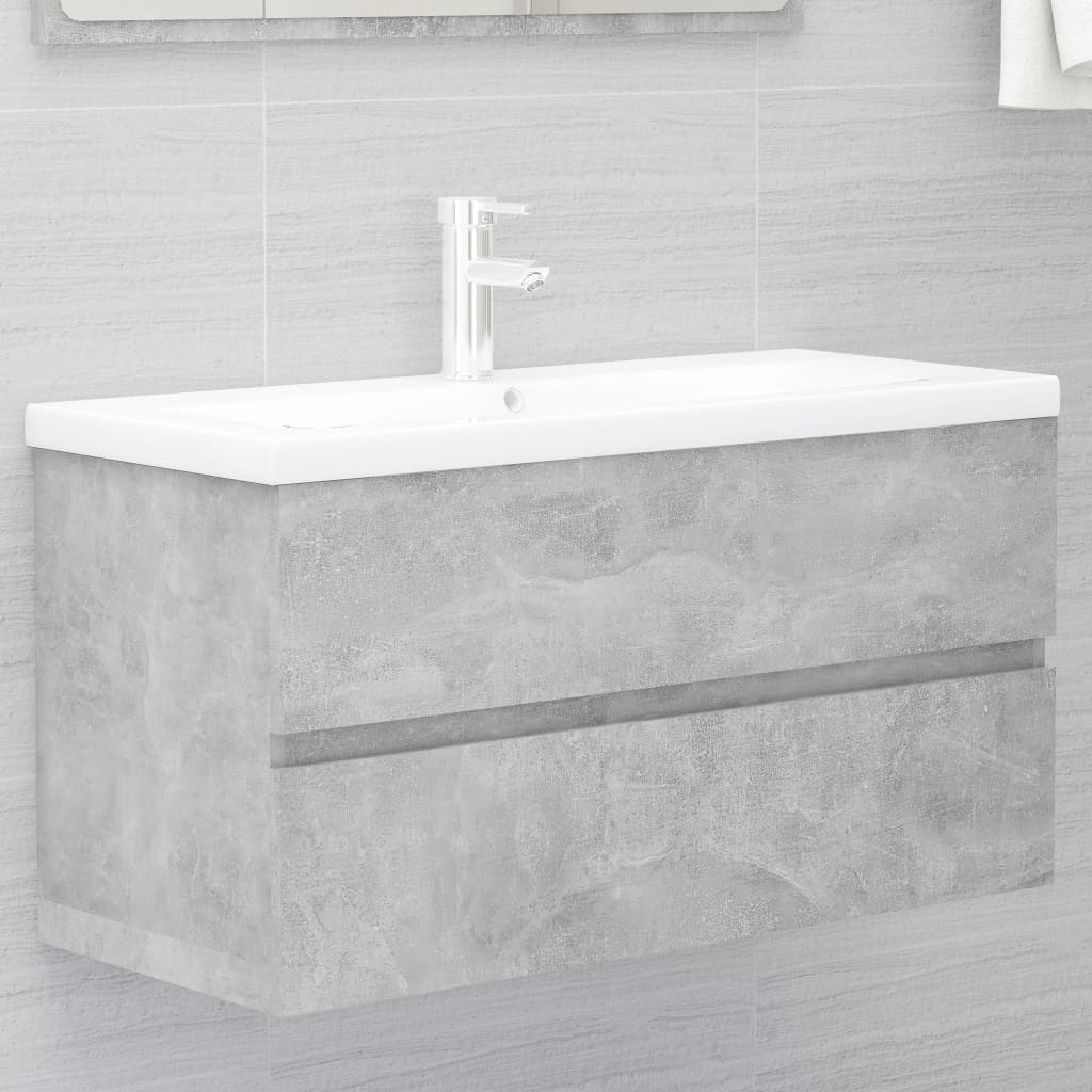 804759 vidaXL Wastafelkast 90x38,5x45 cm betongrijs is nu te koop bij PeponiXL, paradijselijk wonen!