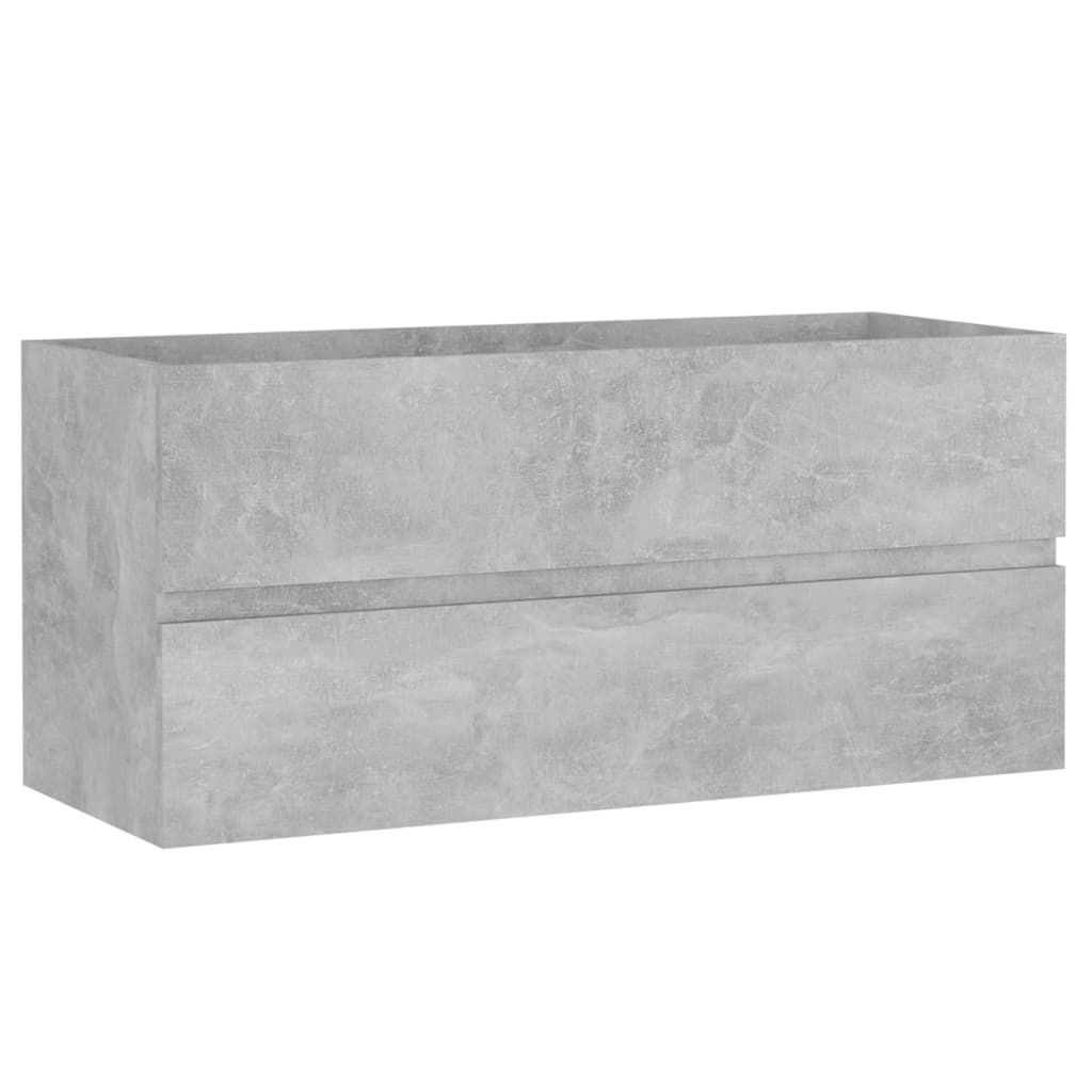 Wastafelkast 100x38,5x45 cm bewerkt hout betongrijs is nu te koop bij PeponiXL, paradijselijk wonen!