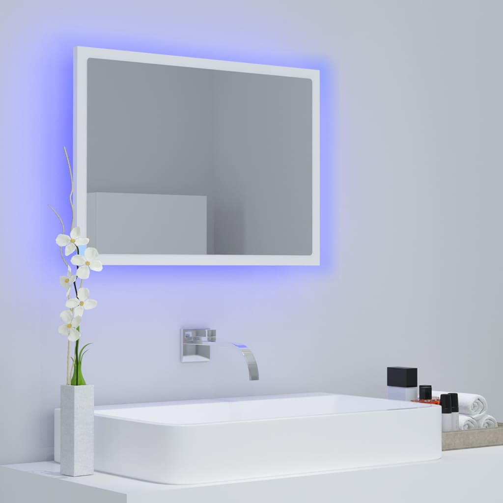 Badkamerspiegel LED 60x8,5x37 cm acryl wit is nu te koop bij PeponiXL, paradijselijk wonen!
