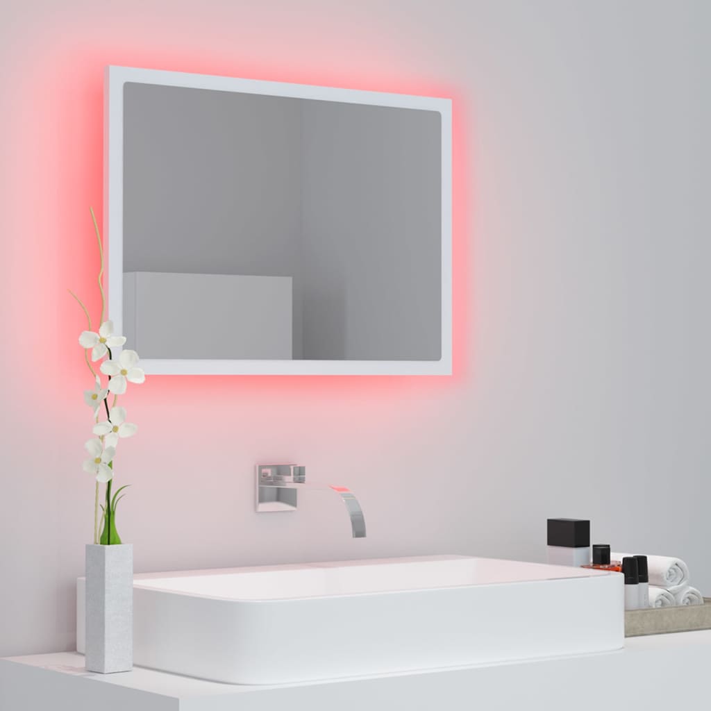 Badkamerspiegel LED 60x8,5x37 cm acryl wit is nu te koop bij PeponiXL, paradijselijk wonen!