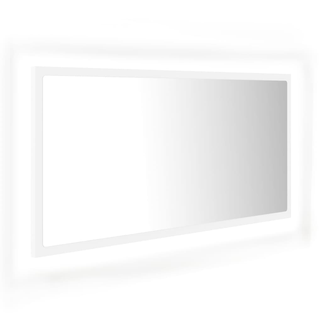 Badkamerspiegel LED 90x8,5x37 cm acryl wit is nu te koop bij PeponiXL, paradijselijk wonen!