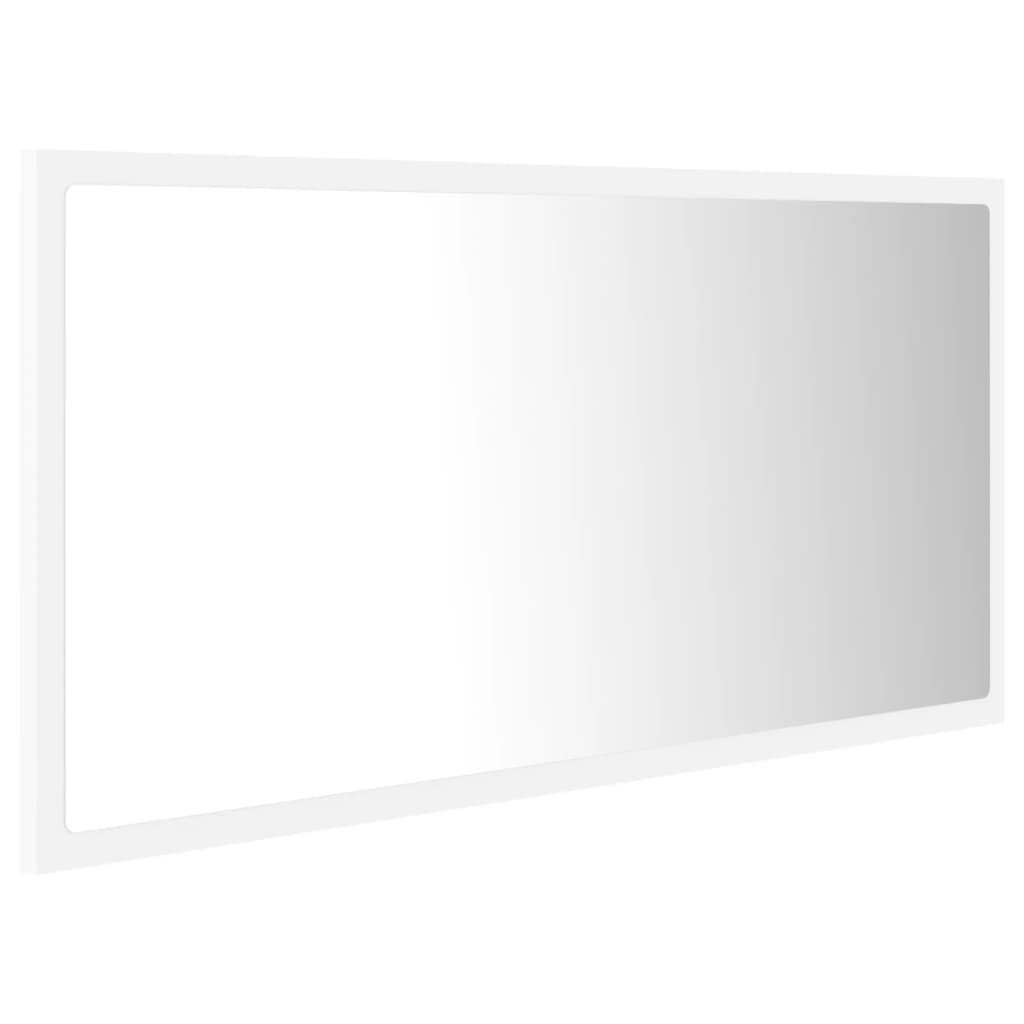 Badkamerspiegel LED 90x8,5x37 cm acryl wit is nu te koop bij PeponiXL, paradijselijk wonen!