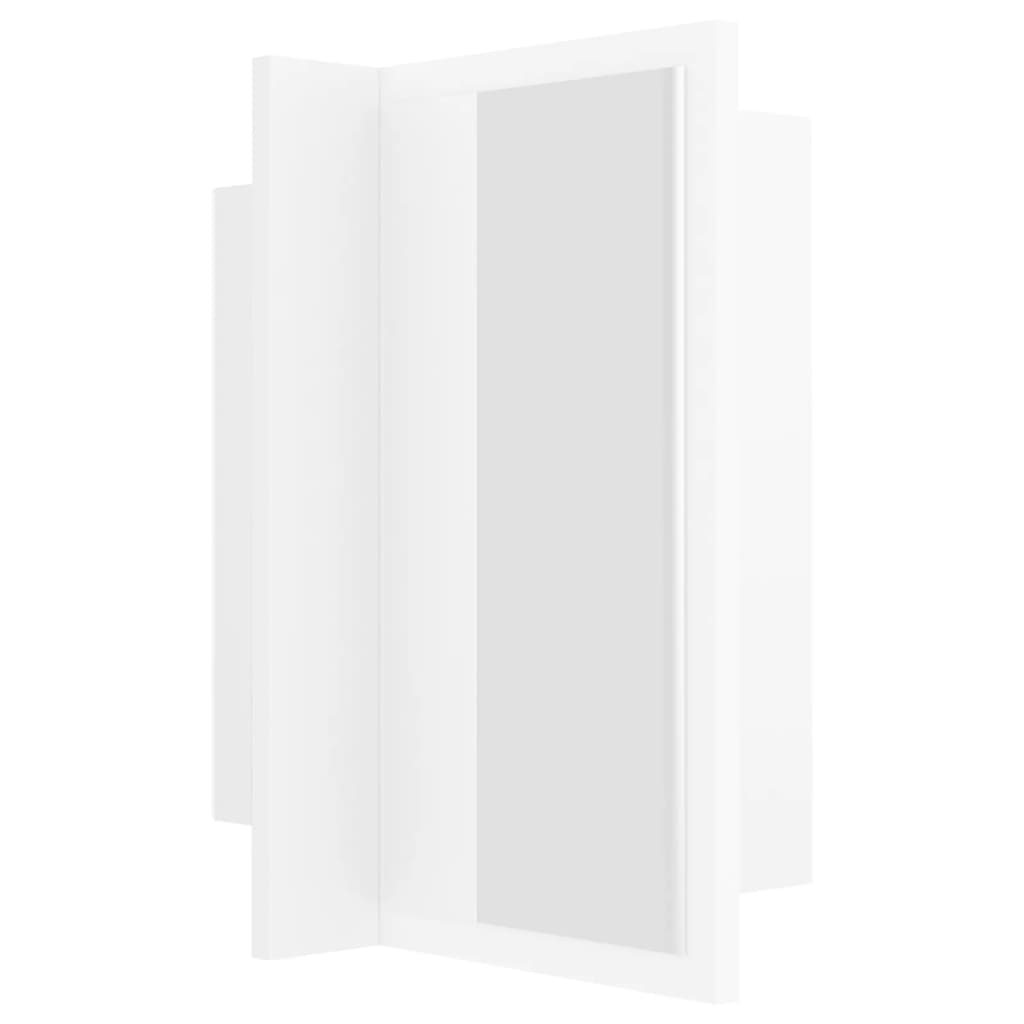 Badkamerkast met spiegel en LED 40x12x45 cm acryl wit is nu te koop bij PeponiXL, paradijselijk wonen!