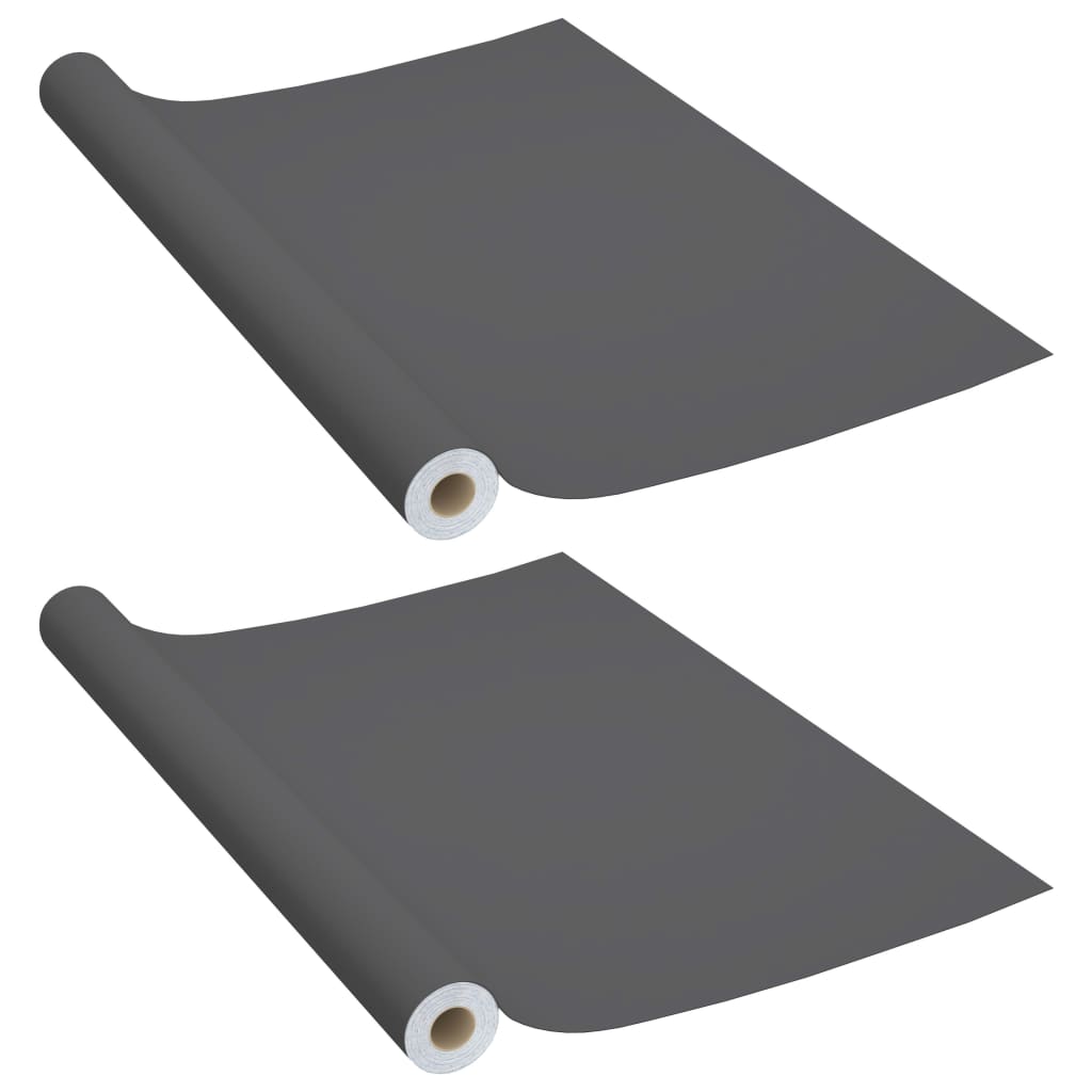 Meubelfolies zelfklevend 2 st 500x90 cm PVC grijs is nu te koop bij PeponiXL, paradijselijk wonen!