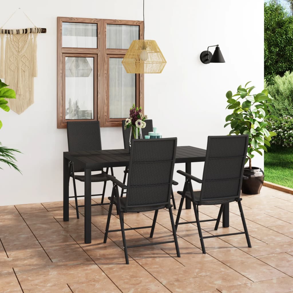 5-delige Tuinset zwart is nu te koop bij PeponiXL, paradijselijk wonen!