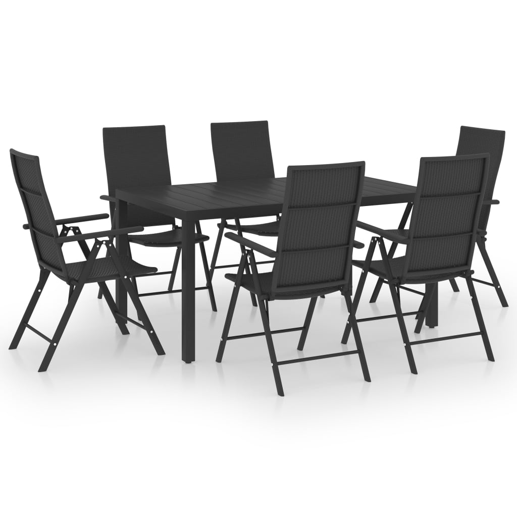 7-delige Tuinset zwart is nu te koop bij PeponiXL, paradijselijk wonen!