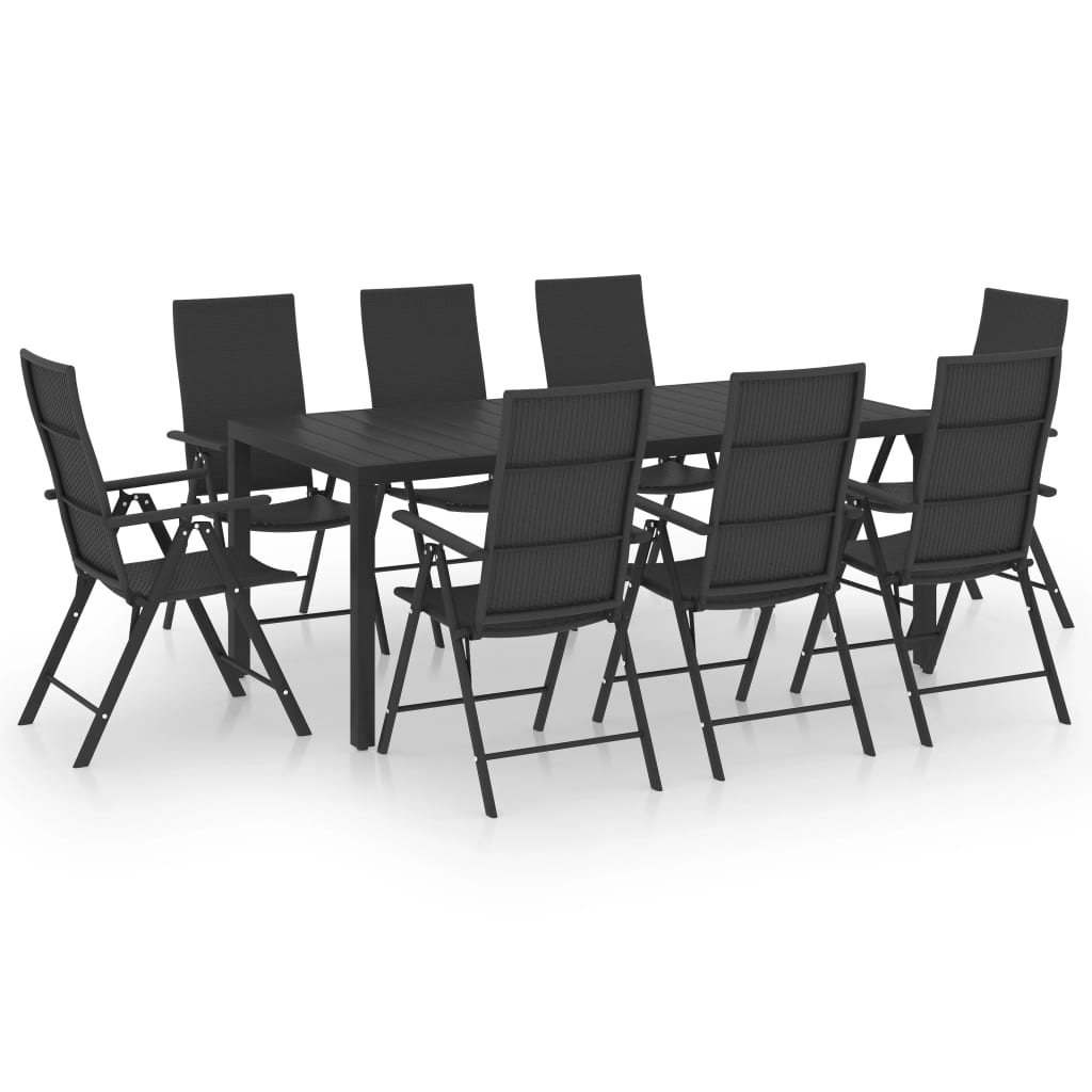 9-delige Tuinset zwart is nu te koop bij PeponiXL, paradijselijk wonen!