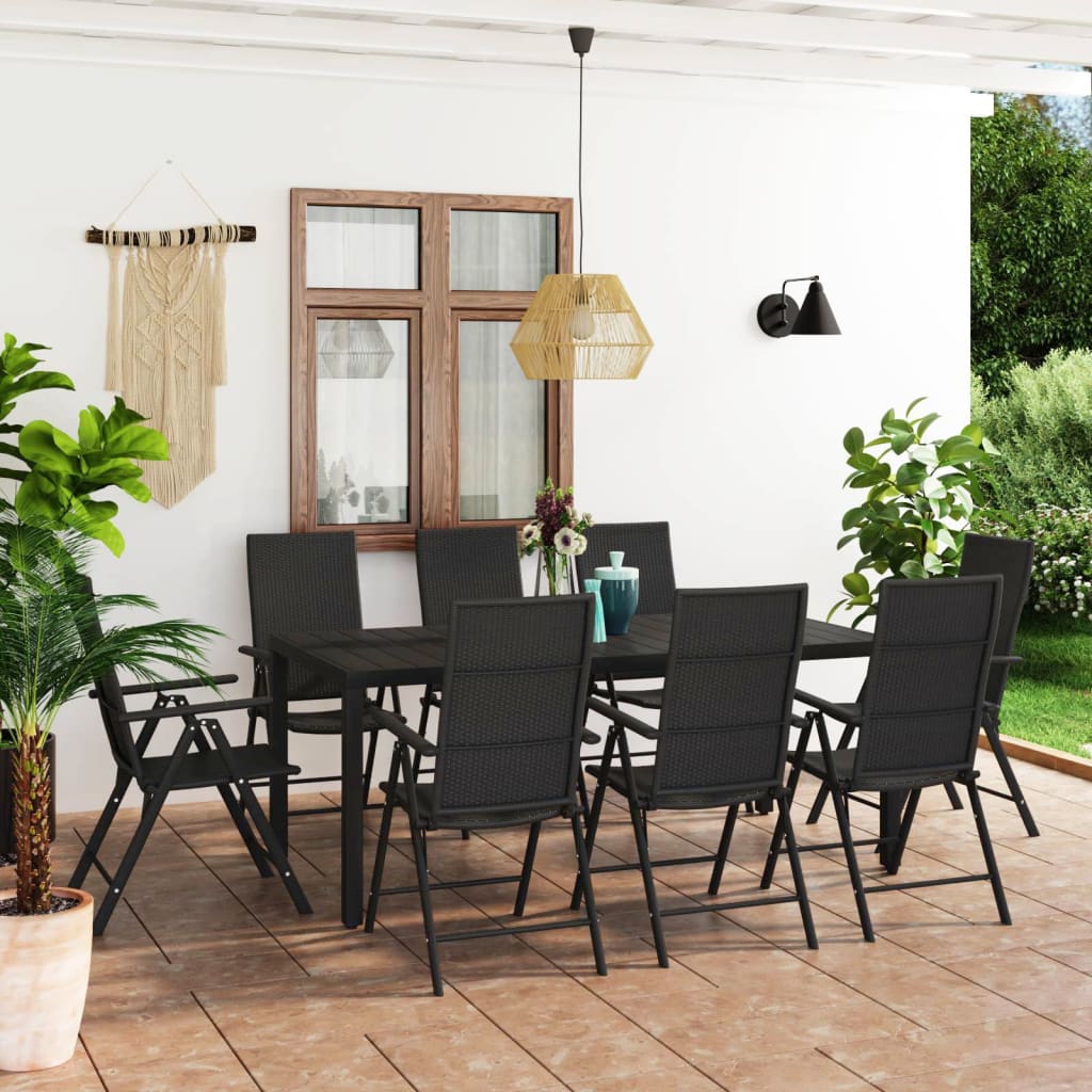 9-delige Tuinset zwart is nu te koop bij PeponiXL, paradijselijk wonen!