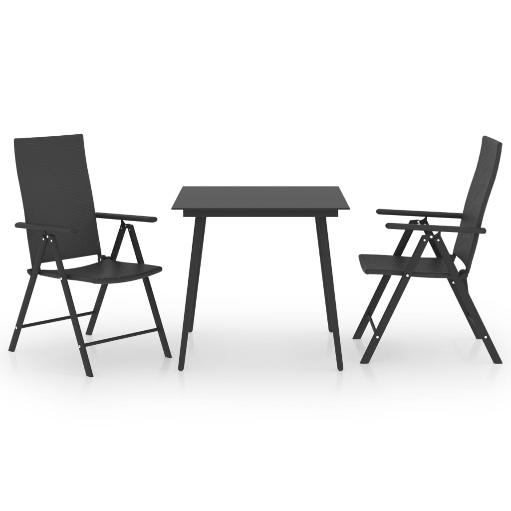 3-delige Tuinset zwart is nu te koop bij PeponiXL, paradijselijk wonen!