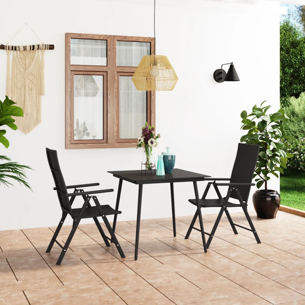 3-delige Tuinset zwart is nu te koop bij PeponiXL, paradijselijk wonen!