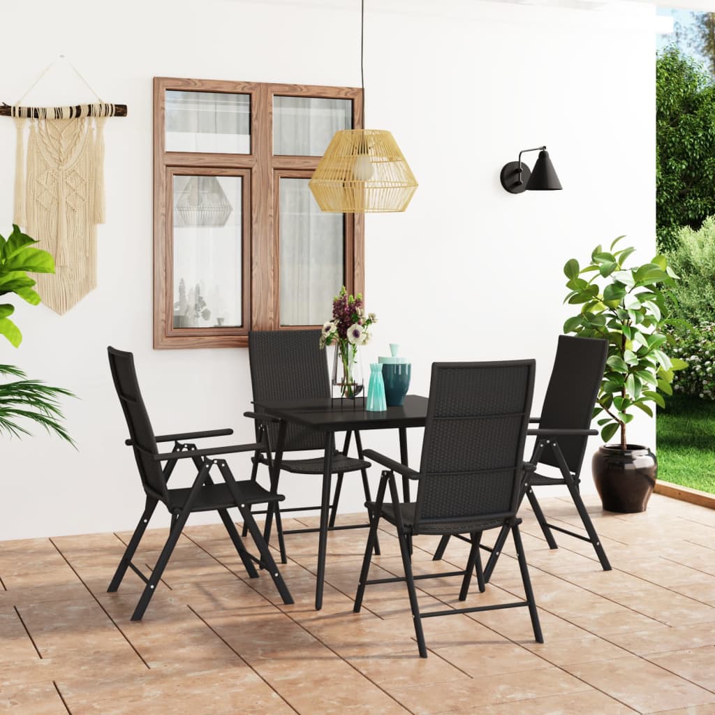 5-delige Tuinset zwart is nu te koop bij PeponiXL, paradijselijk wonen!