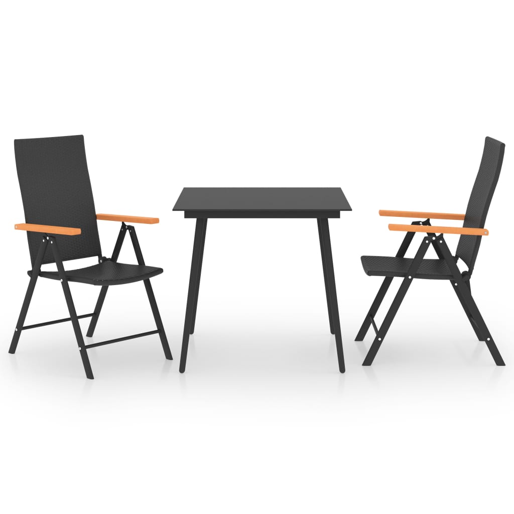3-delige Tuinset zwart en bruin is nu te koop bij PeponiXL, paradijselijk wonen!