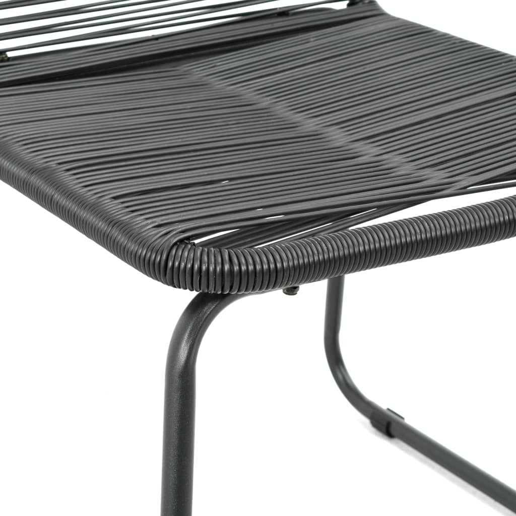 3-delige Tuinset PVC-rattan zwart is nu te koop bij PeponiXL, paradijselijk wonen!