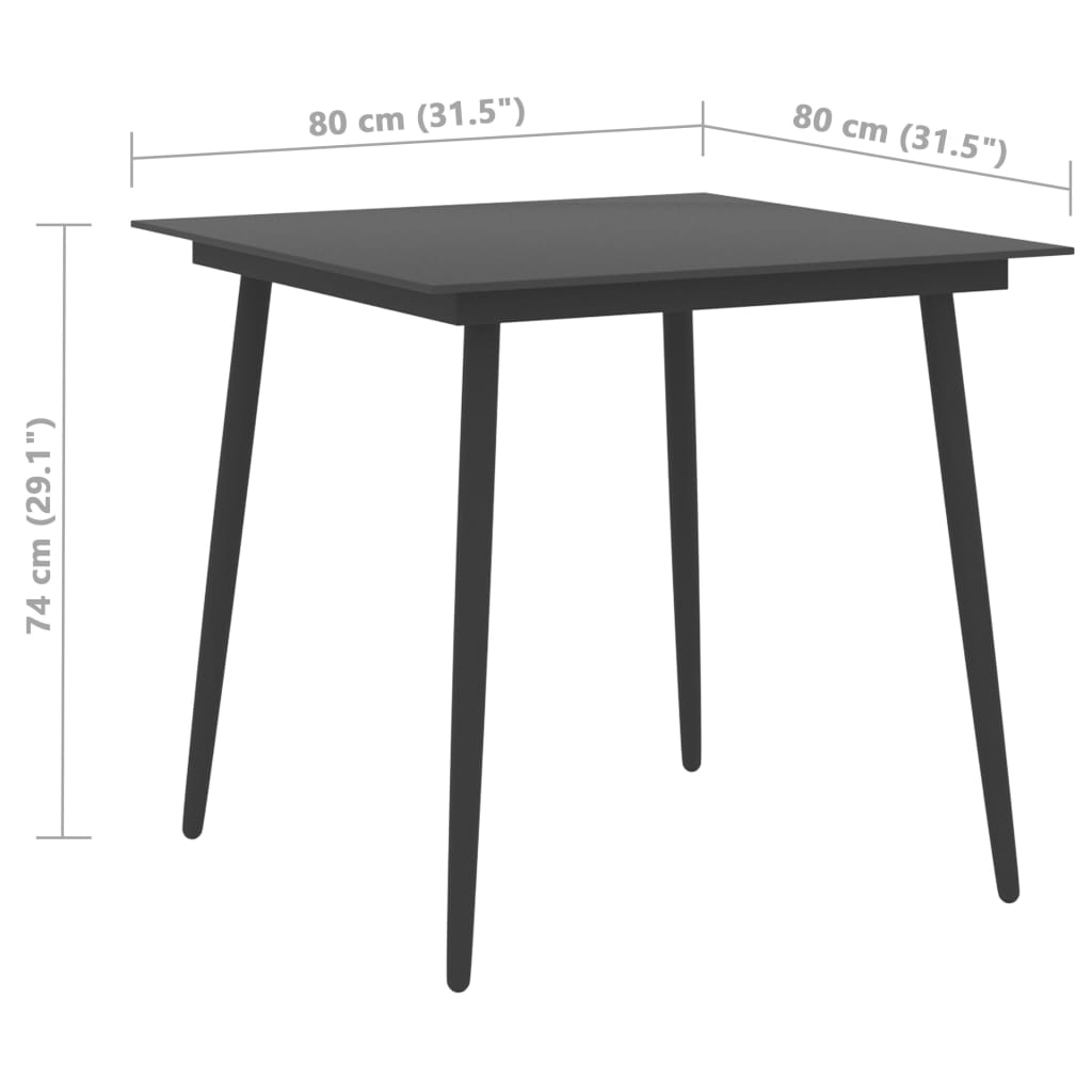3-delige Tuinset PVC-rattan zwart is nu te koop bij PeponiXL, paradijselijk wonen!